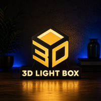 3D Light Box gold cube — your design here
