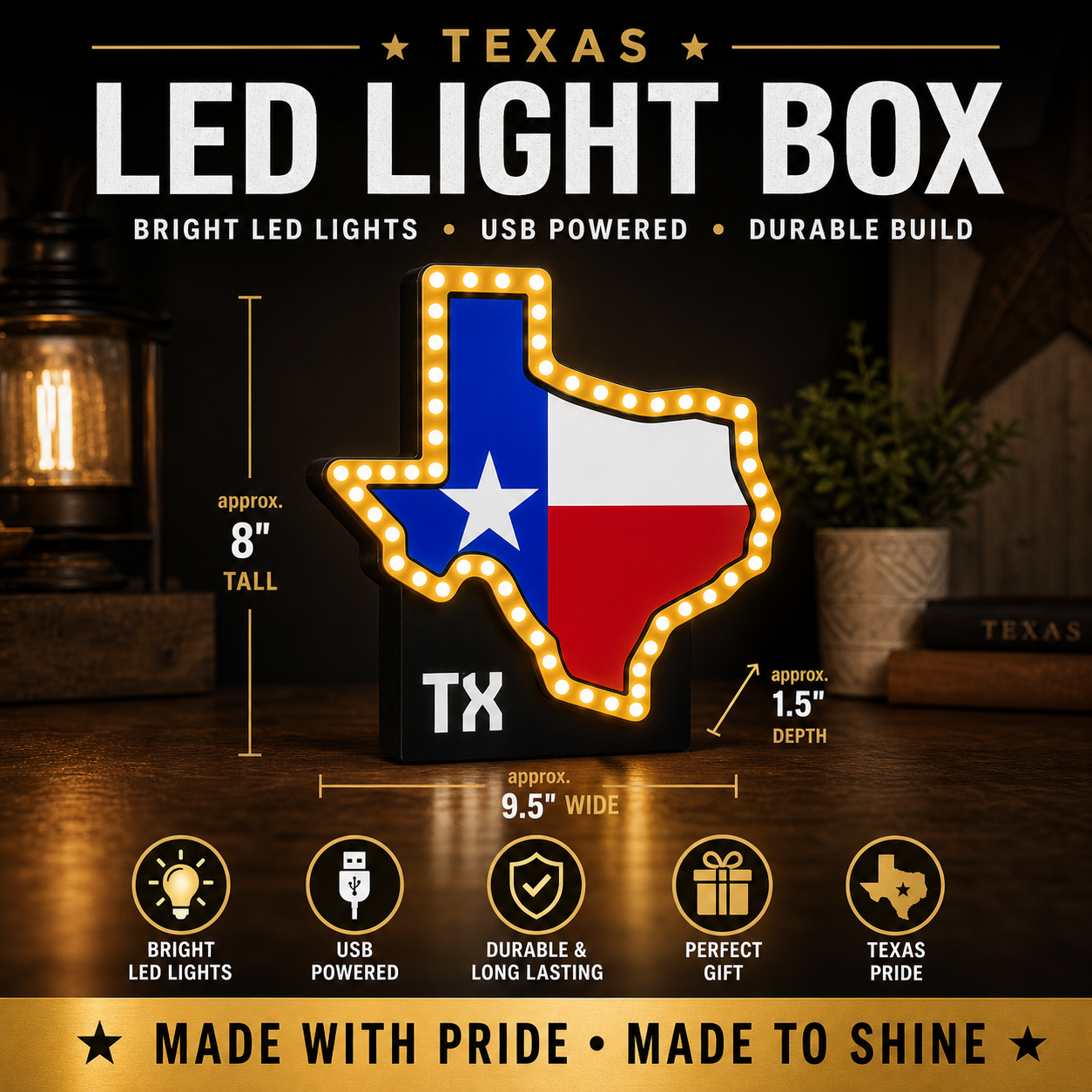 Texas LED Light Box